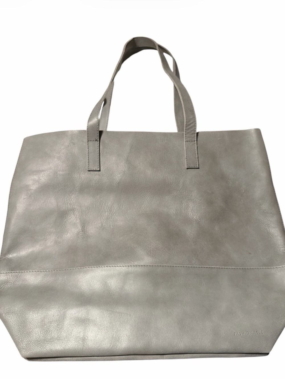 ABLE FashionABLE Mamuye Slate Grey Leather Tote Bag